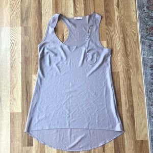 Grey sheer tank top